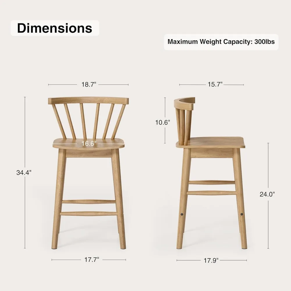 مجموعة من 4 مقاعد خشبية، 24 منزلًا بدون ذراعين مع/ظهر ومسند للقدمين #2