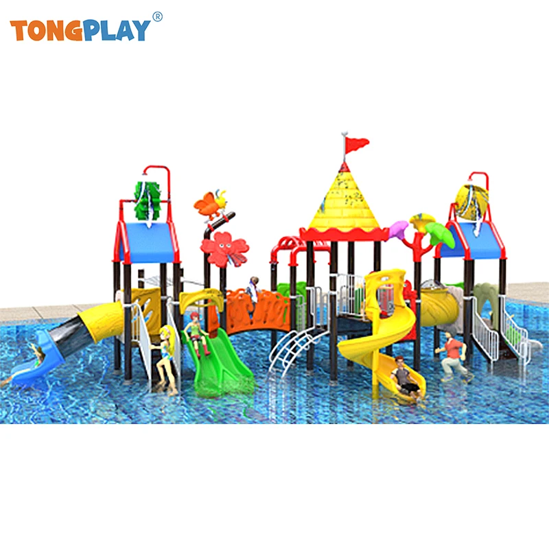 Water Playground Equipment Plastic Slide Aqua Play Equipment Children Commercial Water Park Playsets for Sale