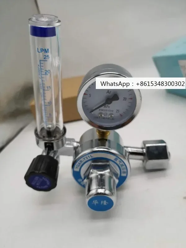 

Редуктор аргонового давления Hualong YQAR-731L, стальной цилиндр, редукционный клапан давления газа, регулируемый с клапаном регулятора поточной трубки