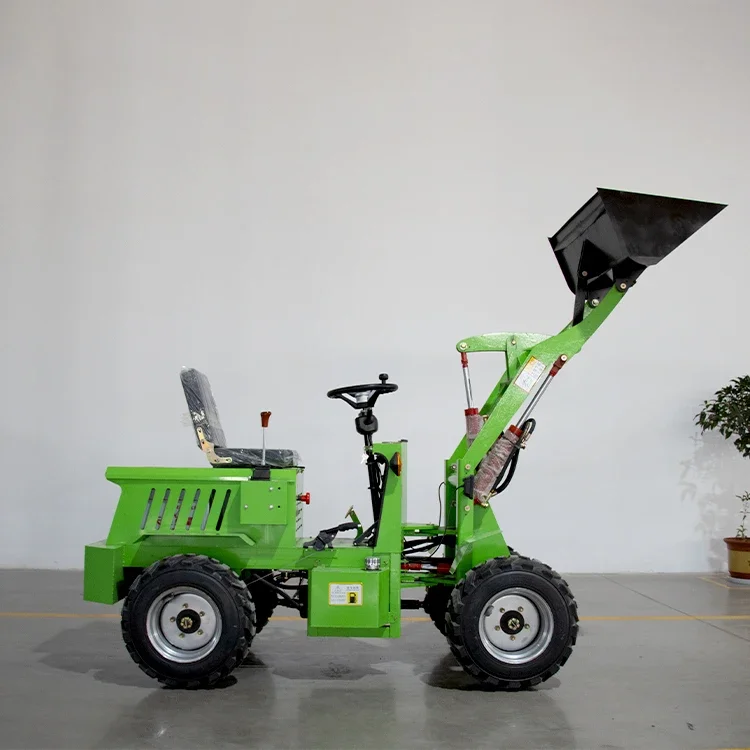 Mini Compact Garden Articulated Electric Wheel Loader 4x4 Mini Bucket Shovel Machine Cheap Landscape Small