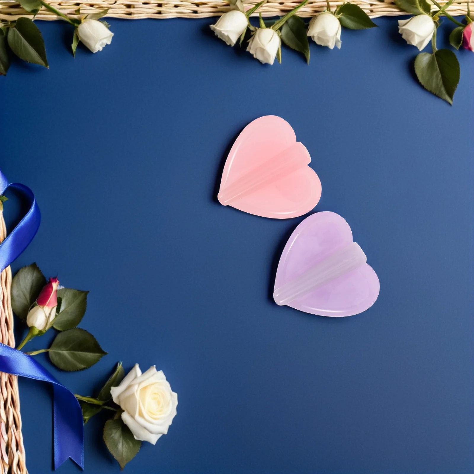 2er-Set Goldfolie Schmuckform geprägt Acryl Nail Art Rahmen Herzform Biegewerkzeug für DIY Maniküre Home Design Nagel