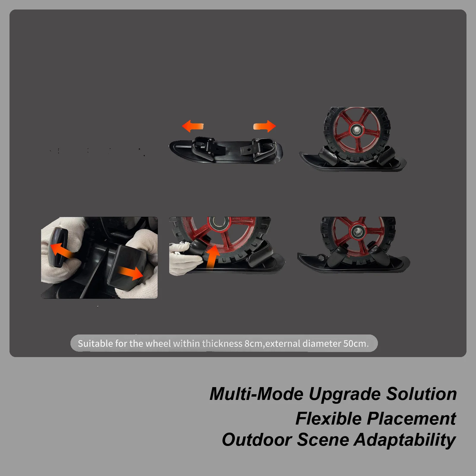 

Лыжные сани для снежного скутера 2 в 1, коляски для снежного скутера, колеса, лыжные сани, планер, лыжное крепление для родителей, спорт, кемпинг, бег