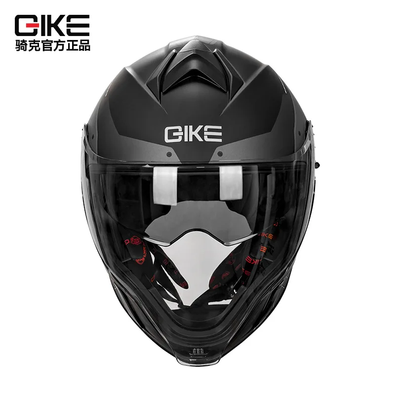 Motorcycle Locomotive Helmet Men's and Women's Double Lenses Large Tail 3C Motorcycle Riding Winter Full Helmet