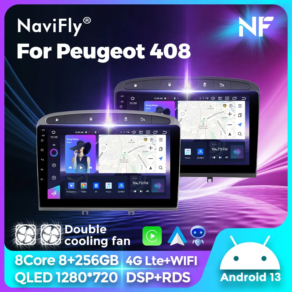 

Car Radio 2Din Android Auto For Peugeot 408 2012-2020 308 308SW 2007-2015 GPS Stereo CarPlay Intelligent Systems Video Player BT
