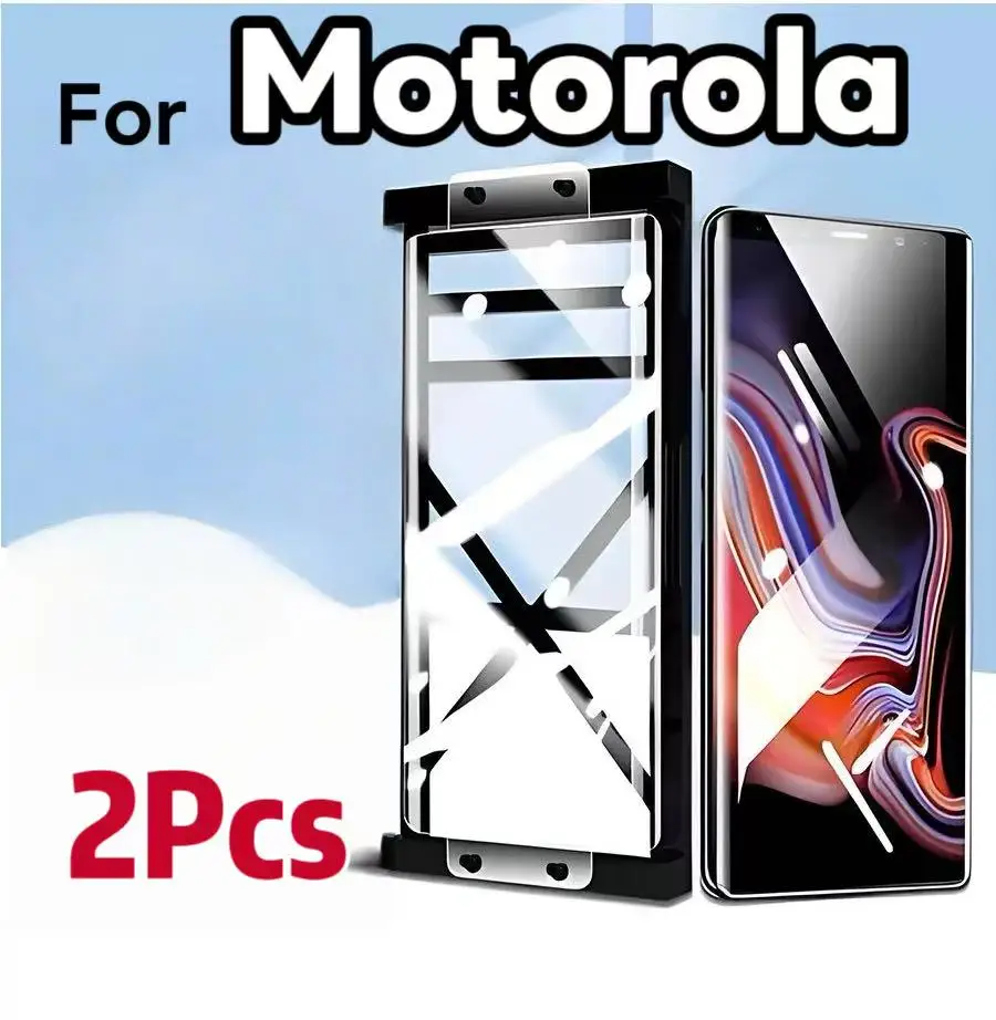Protector de pantalla de película cerámica para Motorola Moto Edge X40 X30 S30 Ultra Pro Fusion, con Kit de instalación, vidrio no templado, 2 uds.