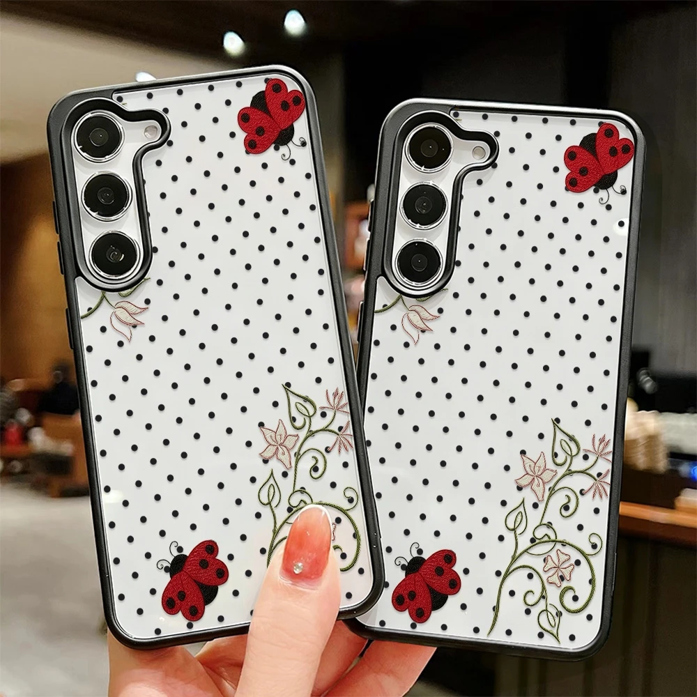 Polka Dot Ladybug Floral Clear - Phone Accessories Samsung 评论和价格