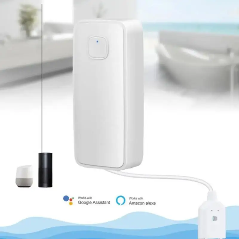 

Water Leakage Sensor Wifi Real Time Security Alarm Water Leak Detector Overflow Alert Waterproof Smart Home For Alexa Google