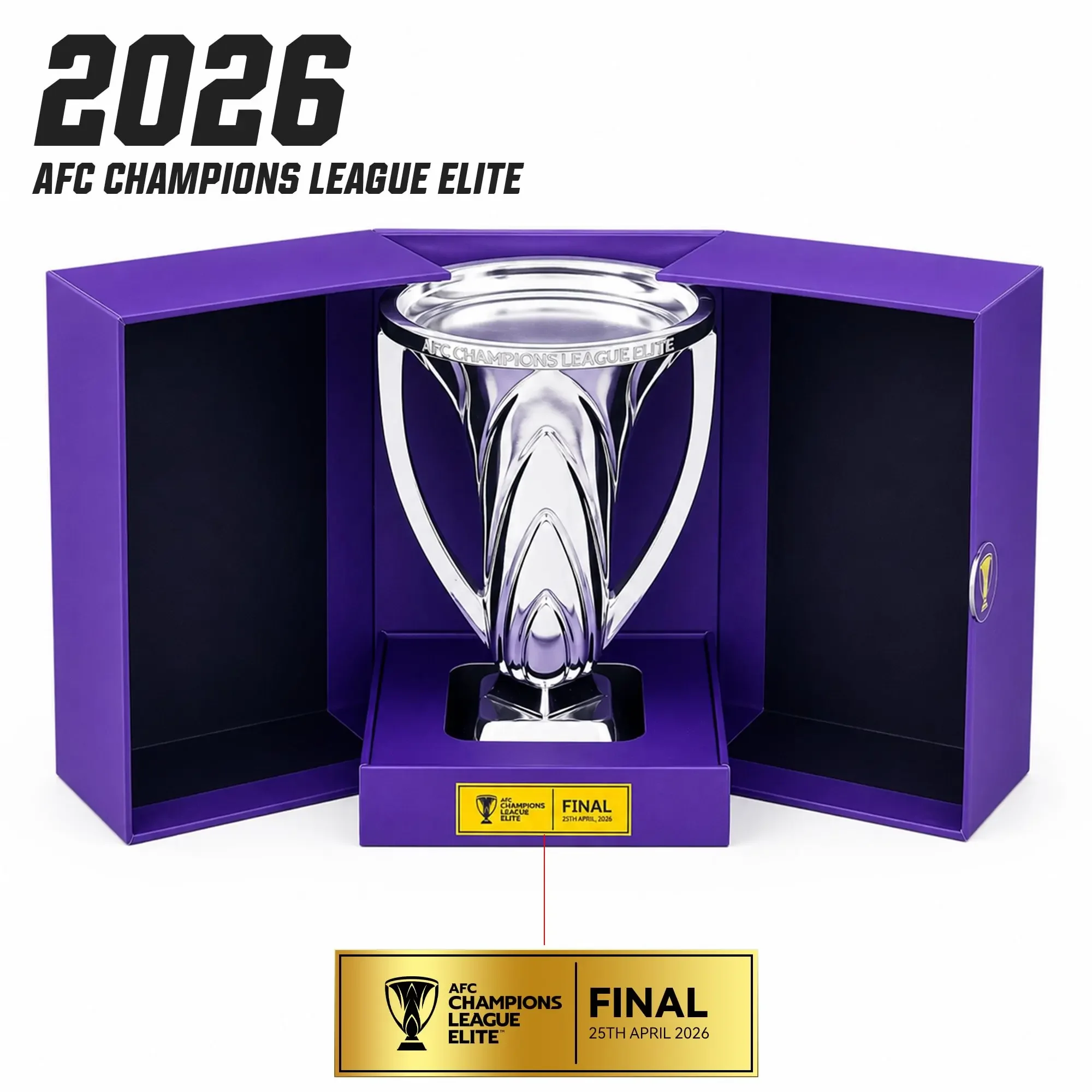 Official Box 2026 Al Ahli Saudi Football Club AFC Champions League Elite Trophy 16cm Resin Version With Trophy Included