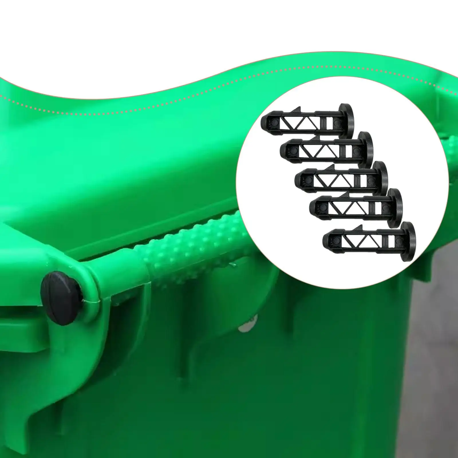 Trash Bin Lid Hinge Pins Sturdy Replacement Fast Install Secure Hold for Outdoor Waste Cans