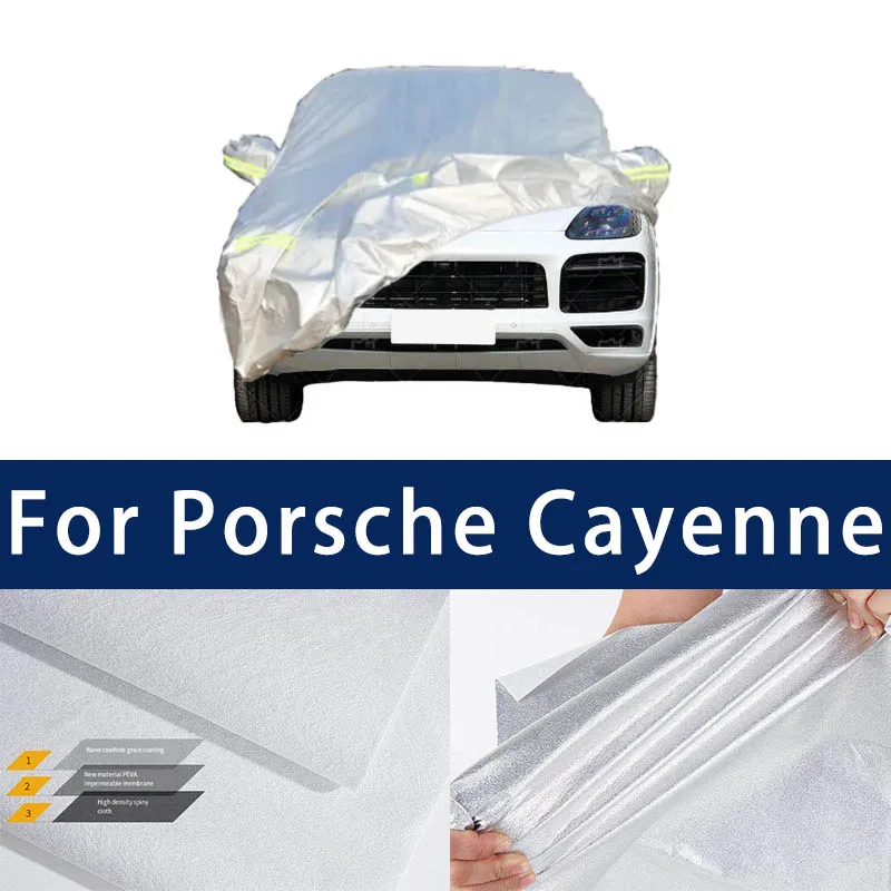 

Full car hood dust-proof outdoor indoor UV protection sun protection and scratch resistance For Porsche Cayenne Car umbrella