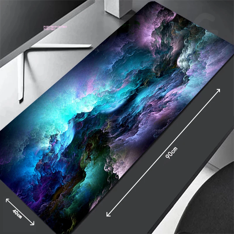 Grande Bloqueio Borda Gaming Mousepad, Mouse Pad, Tapetes de teclado, Mouse Mat, Besta Desk Pad, Presente, Céu Estrelado, 80x30cm, XXL