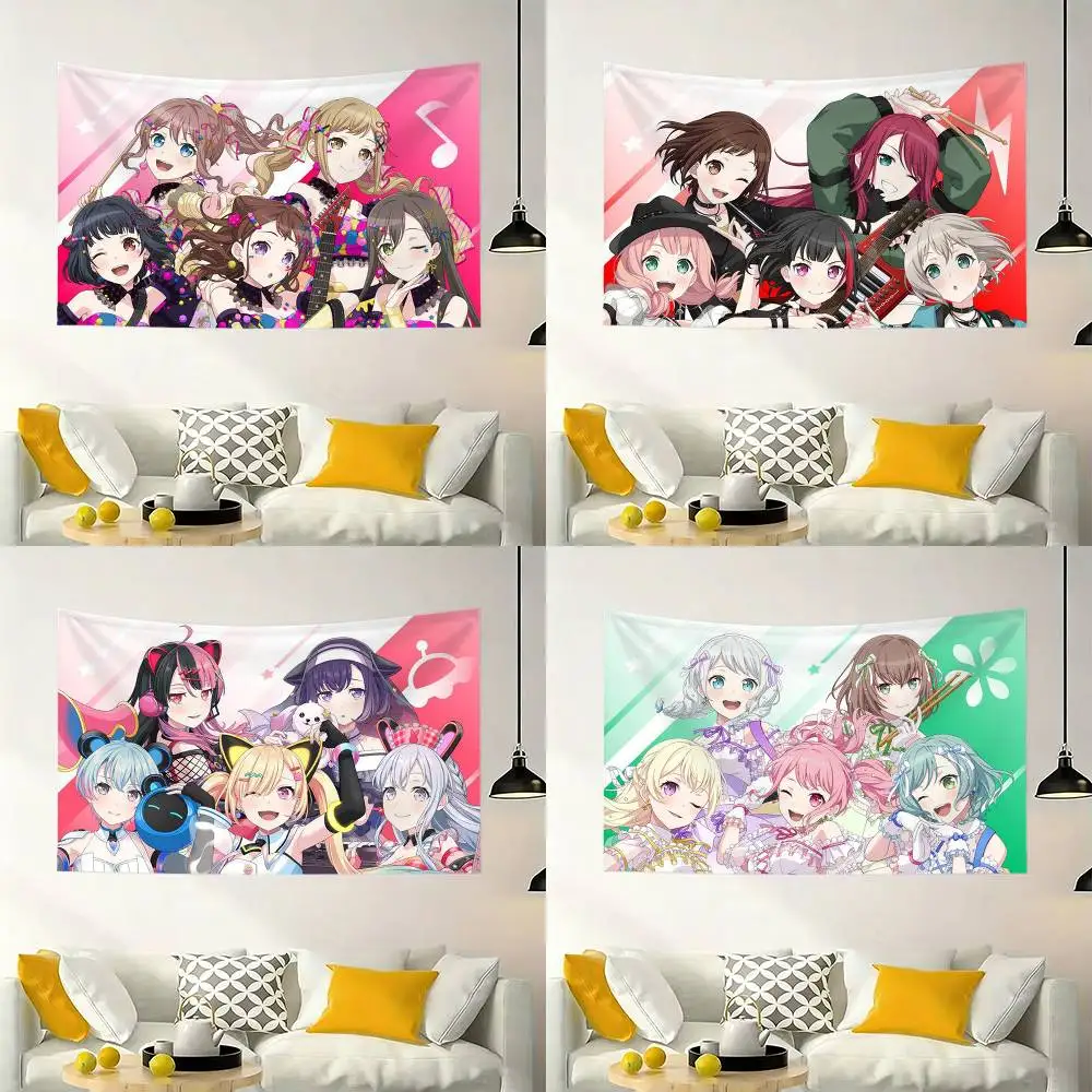 

BanG Dream Poppin'Party Afterglow mygo Roselia Flags Wall Hanging Background Art Banner for Bedroom Home Outdoor Decor