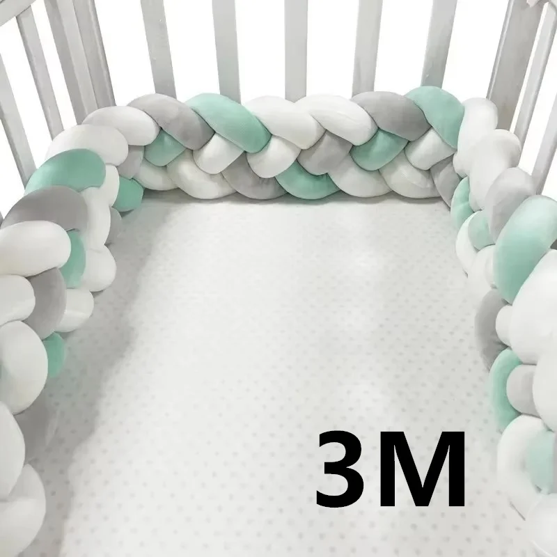 1M 2M 3M Baby Bumper Crib Protector Baby Bed Cushion for Infant Room Baby Cot Bumper Anti-collision Room Decor Baby Bed Bumper image 3