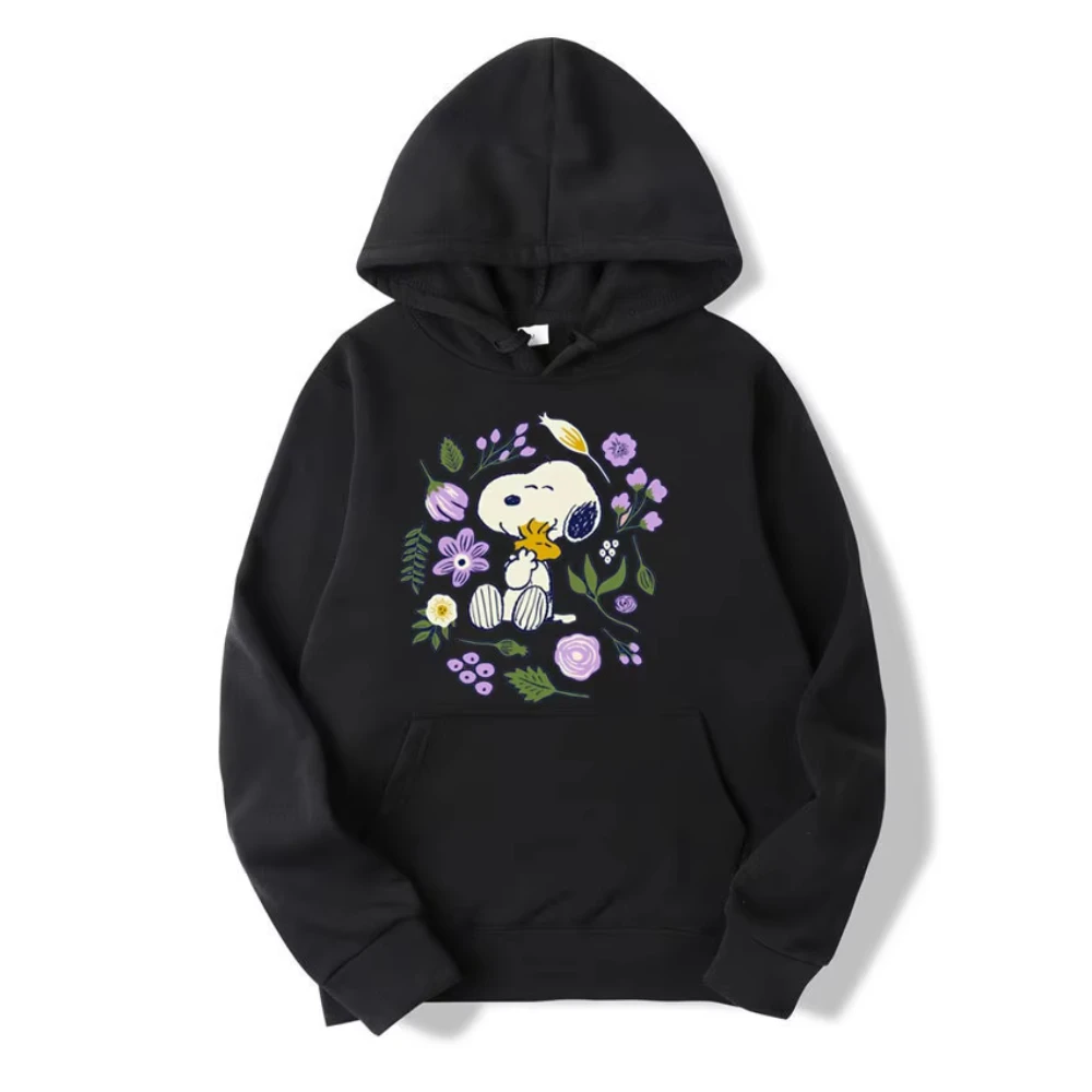 

Snoopy Cartoon Animation Children's Fall Winter Men's And Women's Hoodie 2024 Pure Cotton Plus Fleece Plus Fleece Thick Hoodie
