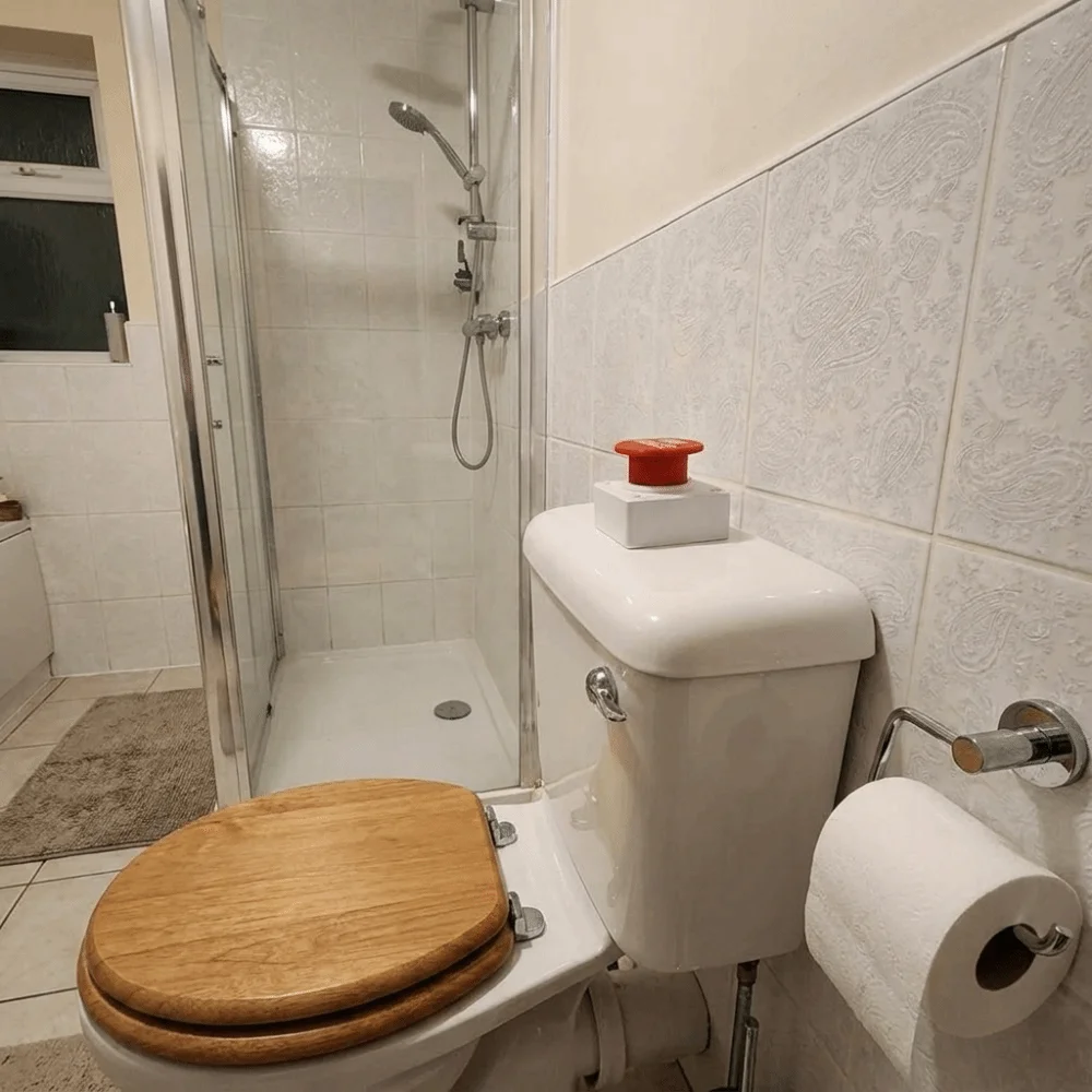 Stylish Space-Themed Toilet Tank Press Button Solid Reliable Material Distinctive Eye-Catching Flush Replacement Button