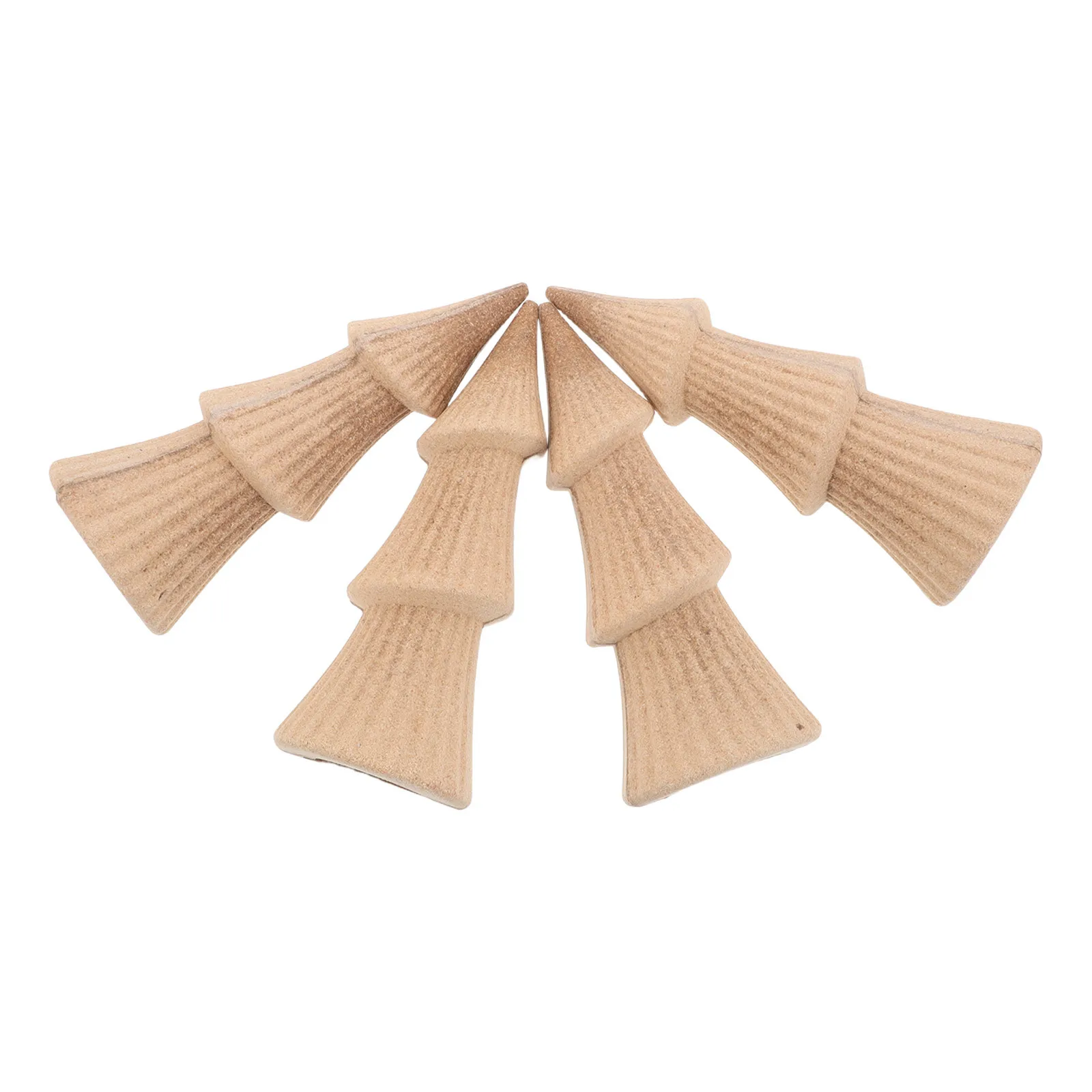 

4Pcs Natural Unfinished Wooden Christmas Trees DIY Painting Miniature Wood Tree Decorations Rustic Holiday Tabletop Ornaments