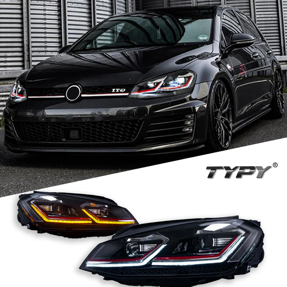 

Car For VW Golf 7 Golf 7.5 MK7 Headlights 2013-2020 Upgrade Modified New DRL Dynamic Turn Signal LED Headlight Auto Accessories