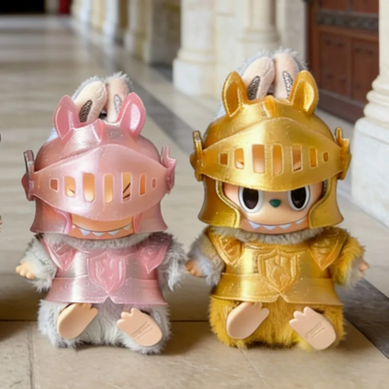 Neue Puppenkleidung für Labubu 3.0 Dragon Slayer Armor Warrior Die Lrrlichter Outfits Dress Up Mini Plüschpuppenzubehör Mode