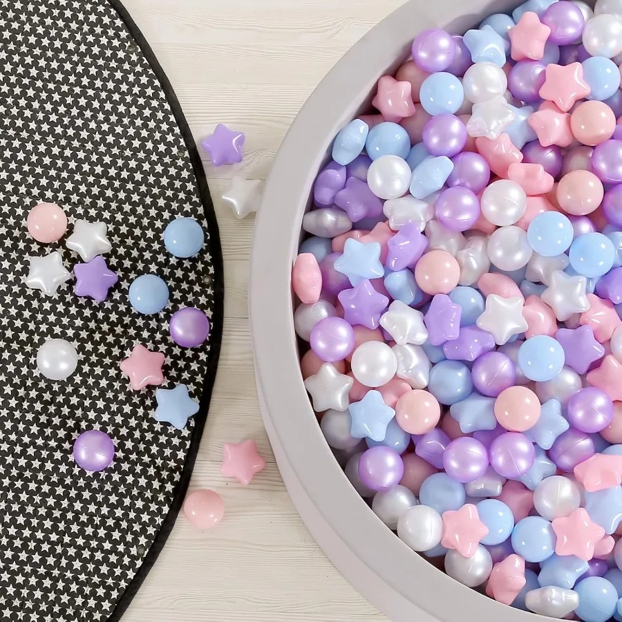 100 bolas para niños pequeños, sin ftalatos, sin BPA, no tóxicas, a prueba de aplastar, bolas de juego de plástico suave, tienda con forma para bebés y niños, juego de piscina