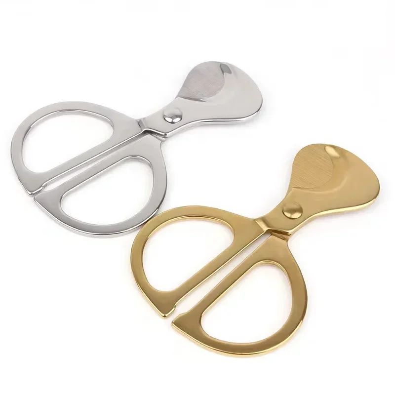 

Cuban Cigar Scissors Cigar Cutter Knife Head Portable Stainless Steel Cigar Knife Cutter Puncher Smoking Tool