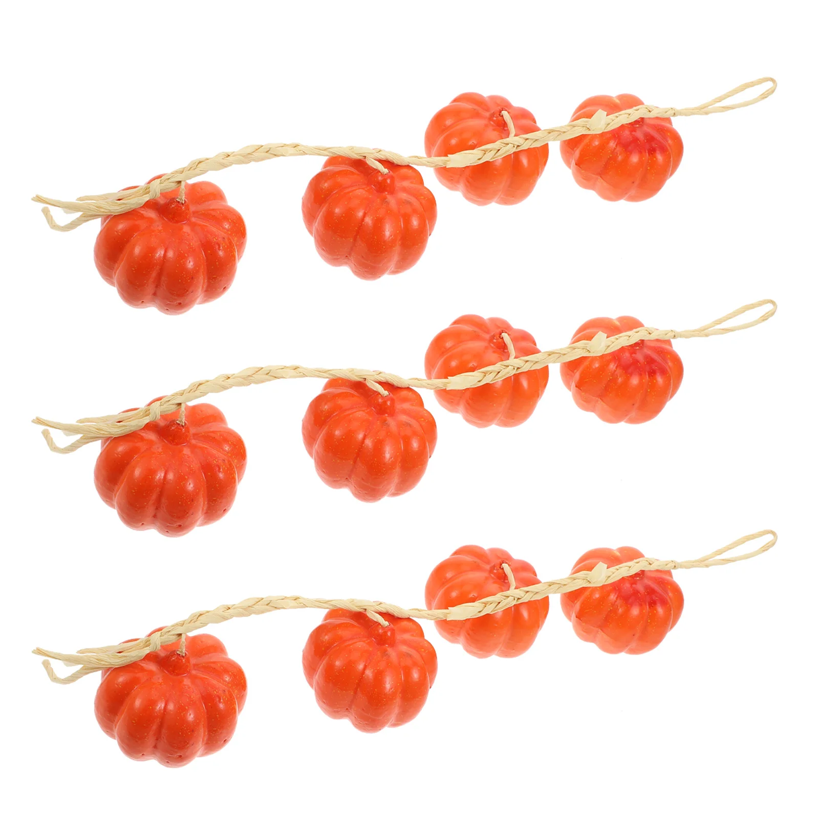

3Pcs Simulation Pumpkin String Decor High Quality Eco Friendly Creative Wall Hanging Fruit Shop Bakery Party Layout Prop