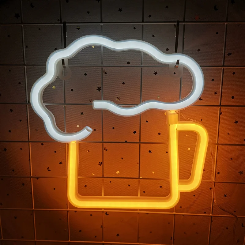 Birra fredda Cheers LED Neon Light Sign acrilico Neon Sign USB/alimentato a batteria per Home Man Cave Party Club Bar Store Wall Art Decor