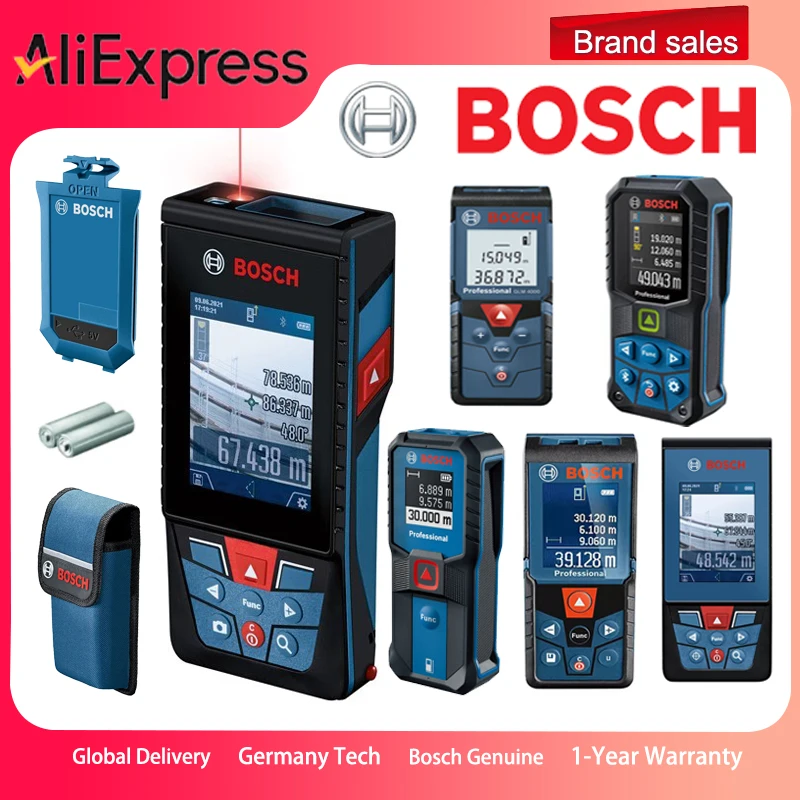 Bosch Laser Rangefinder GLM30 GLM400 GLM4000 GLM50 GLM100 GLM150 30m/40m/50m/100m/150m Precise Laser Measuring Tape Measure