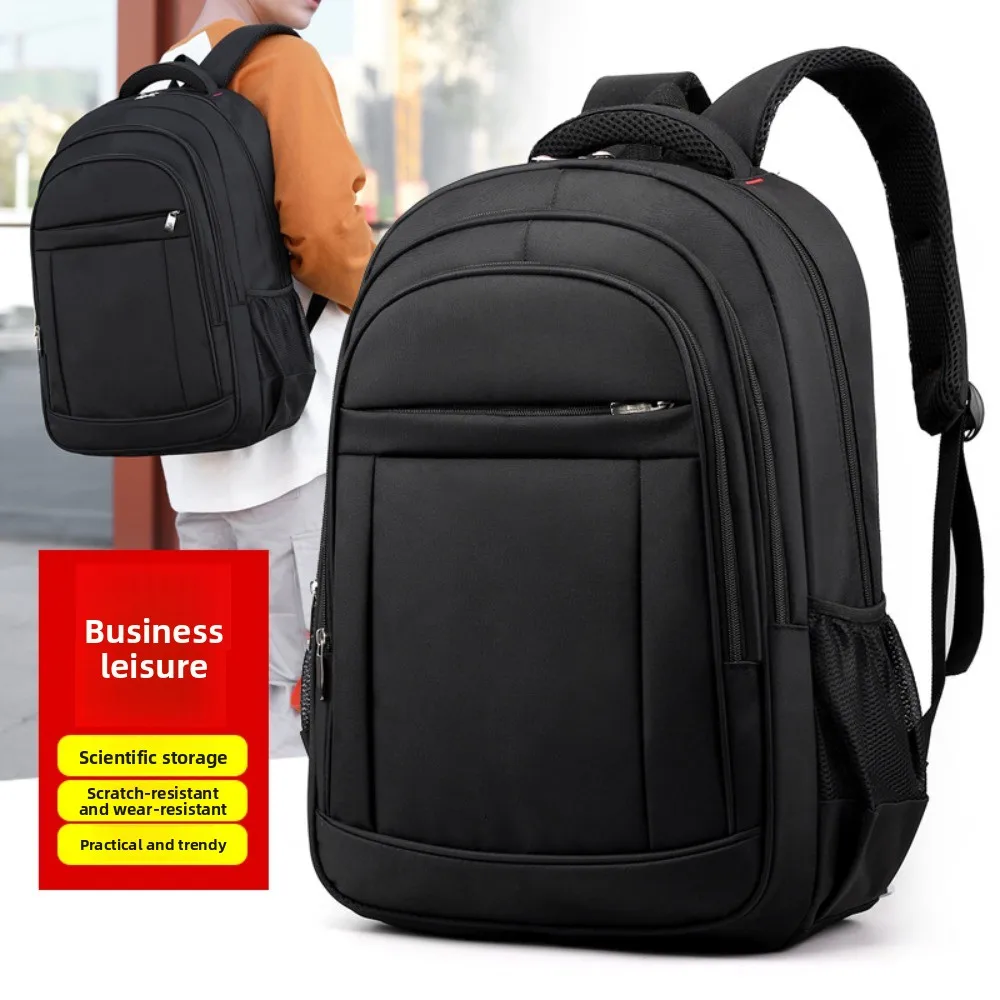 large-capacity-men-business-backpack-lightweight-multi-layer-men's-school-bags-waterproof-black-men-laptop-backpack-commuting
