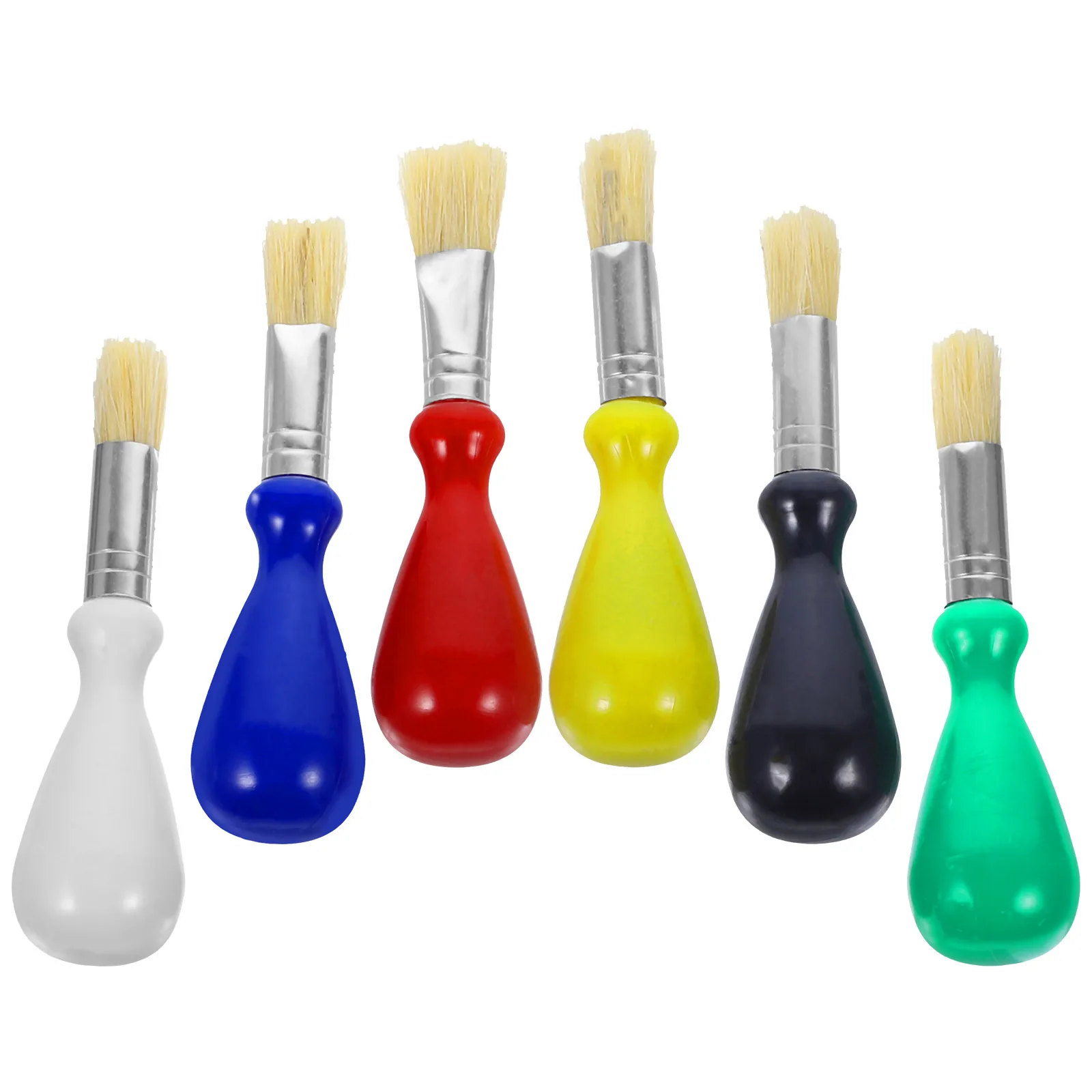 

6Pcs Oil Painting Brushes Paint Brush Set Short Handle Portable Lightweight Ergonomic Artist Brushes for Watercolor Acrylic