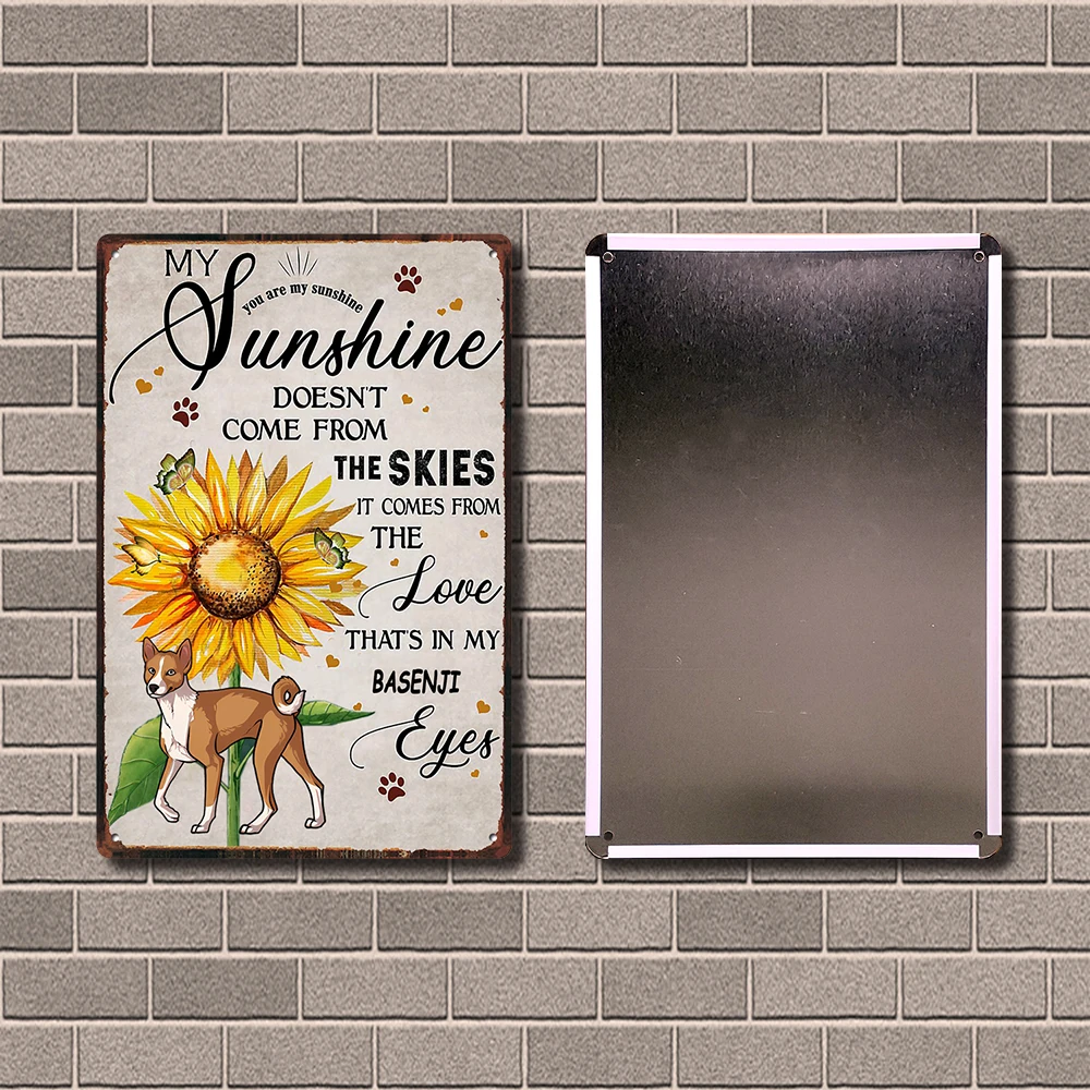 [ Kelly66 ]  Border Collie Dog  You Are My Sunshine Tin Art Metal Sign Home Decor Painting 20*30 CM Size Dy270