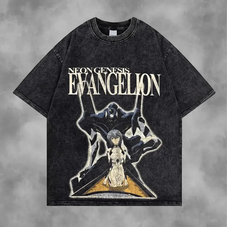 

2026 Latest New Century Evangelion Cotton Short-Sleeve Shirt - Comfortable, Breathable, High-Quality. Coming Soon - Ins Y2K