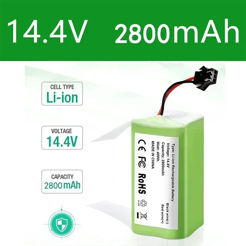 2800mAh Nouvelle batterie INR18650 4S1P pour MMB-300 X500 X520 Xfemale Mamibot EXVACcondeed EXVAC880 Robot aspirateur batteri