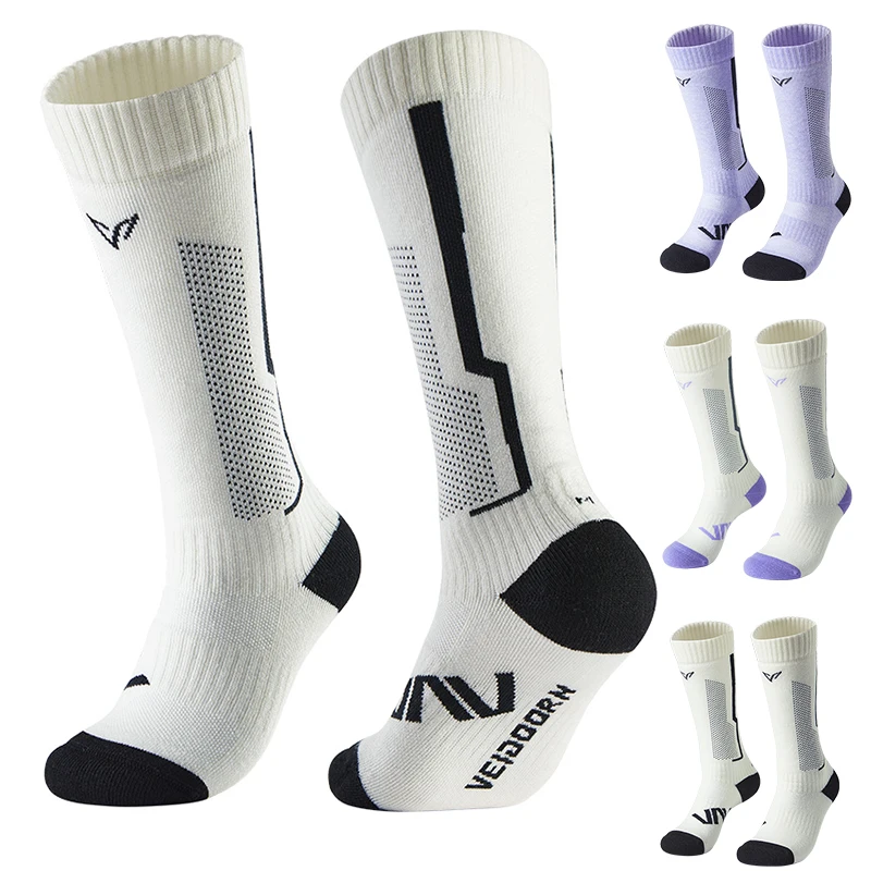 

Veidoorn компрессионные носки над икрыми лыжными носками, длинные шерстяные носки с полной подушкой для сноуборда, фитиль, влажность