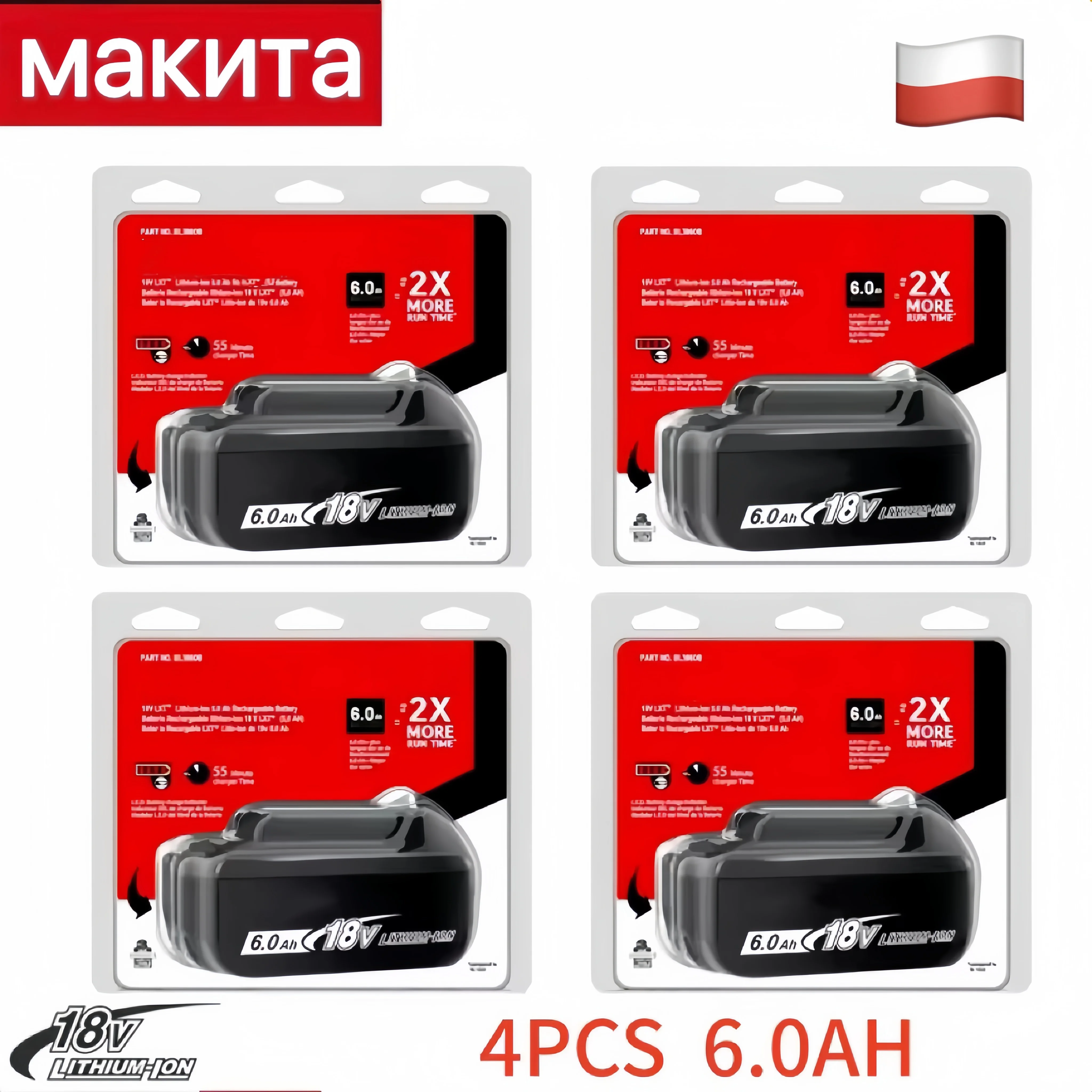 100 % Original für Makita 6 Ah Makita 18 V Akku BL1860B BL1840 BL1830B BL1850B BL1850 BL1860 BL1815 Ersatz-Lithium-Akku