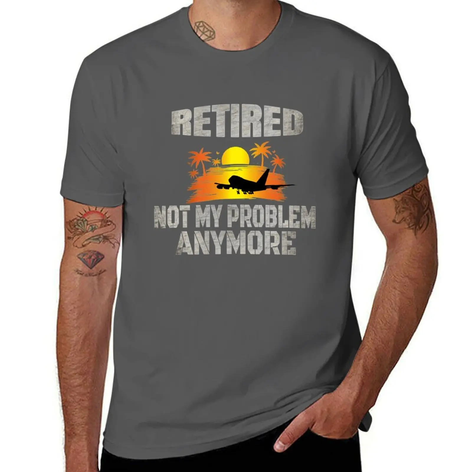 

Shirt My Not 2019 Retired Problem Gift Retirement Anymore T-Shirt Simple Line Art Print Tee
