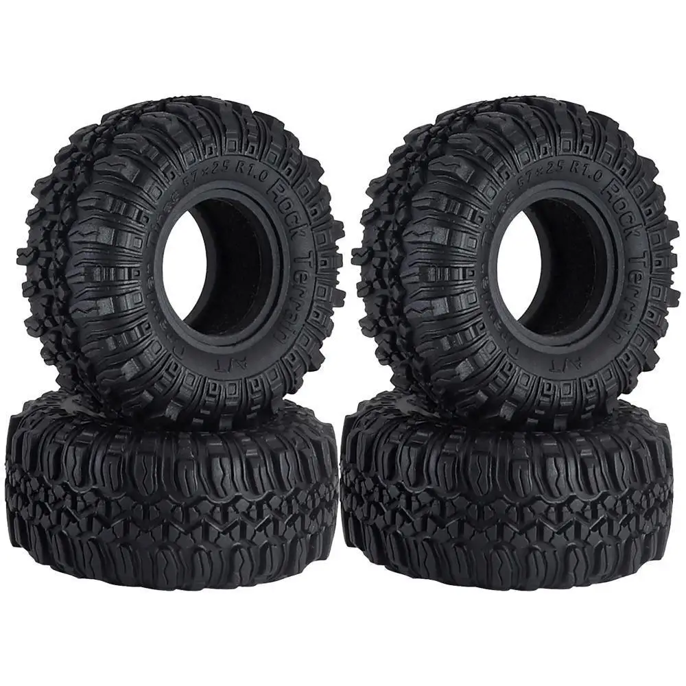 1.0inch Tires 57mmx25mm 1/24 Rc Crawler Truck Car Parts For Fms Fcx24 Axial Scx24 Axi00001 Axi00002 Gladiator 1/18 Trax/as Trx4m