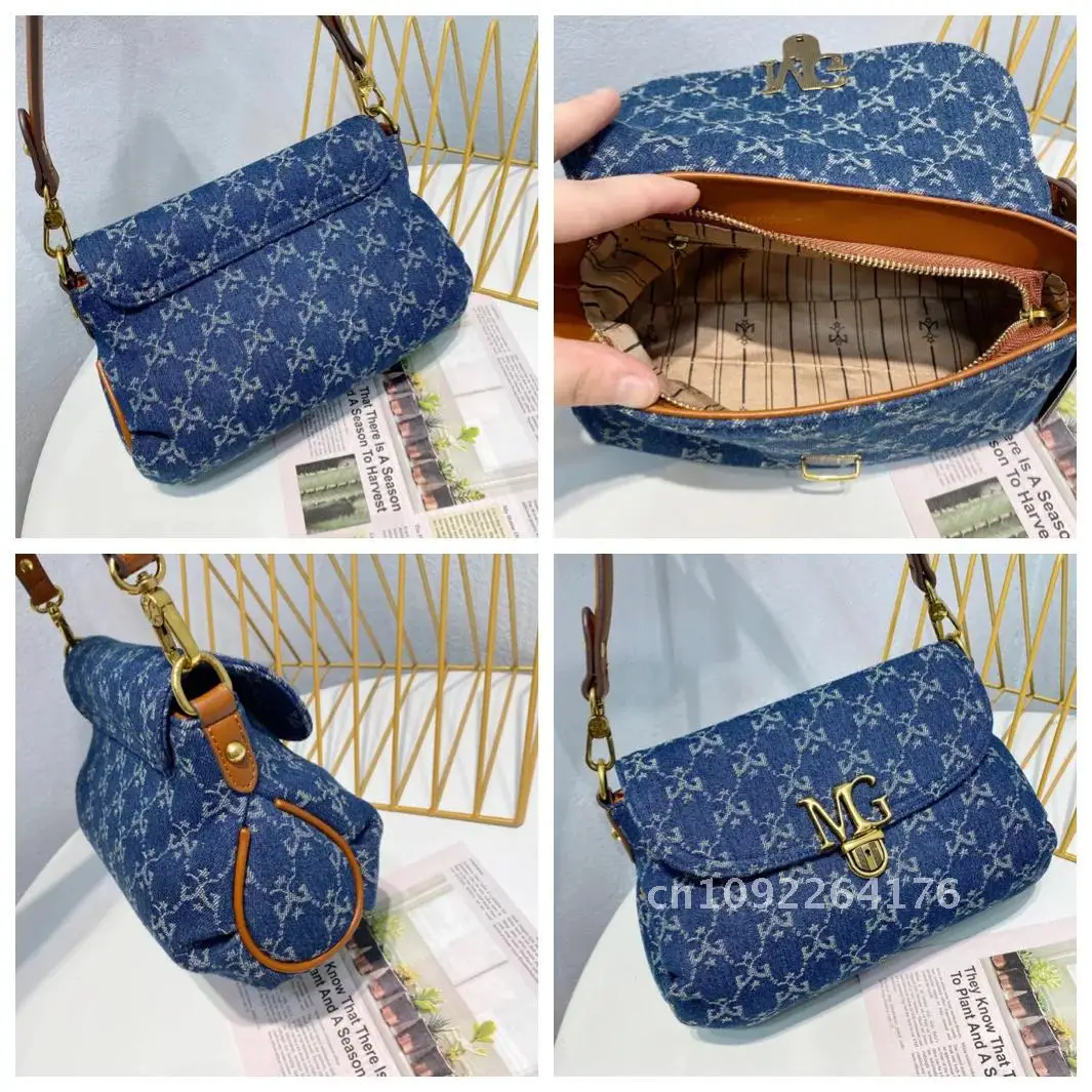 Borse in denim di lusso Jeans blu femminili Versatile nuova borsa Tote Fashion Messenger Bag EW6389