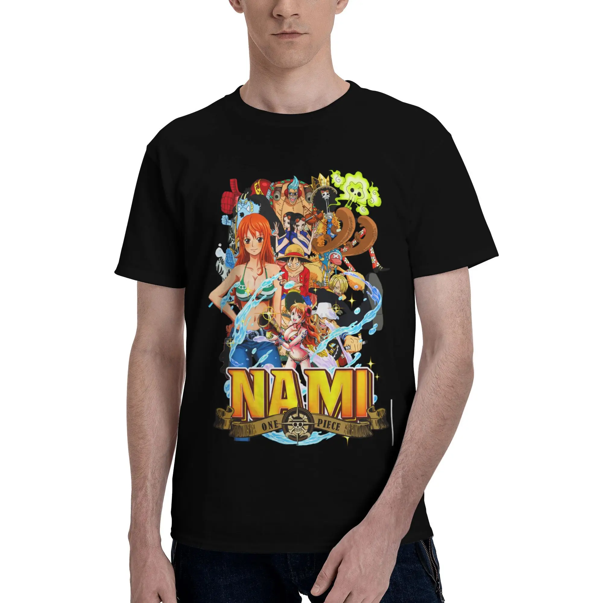 

Custom Nami T Shirt Men Pure Cotton Tshirt Leisure Tee Short Sleeve One P-Pieces T-shirts Loose Fit Clothing Gift