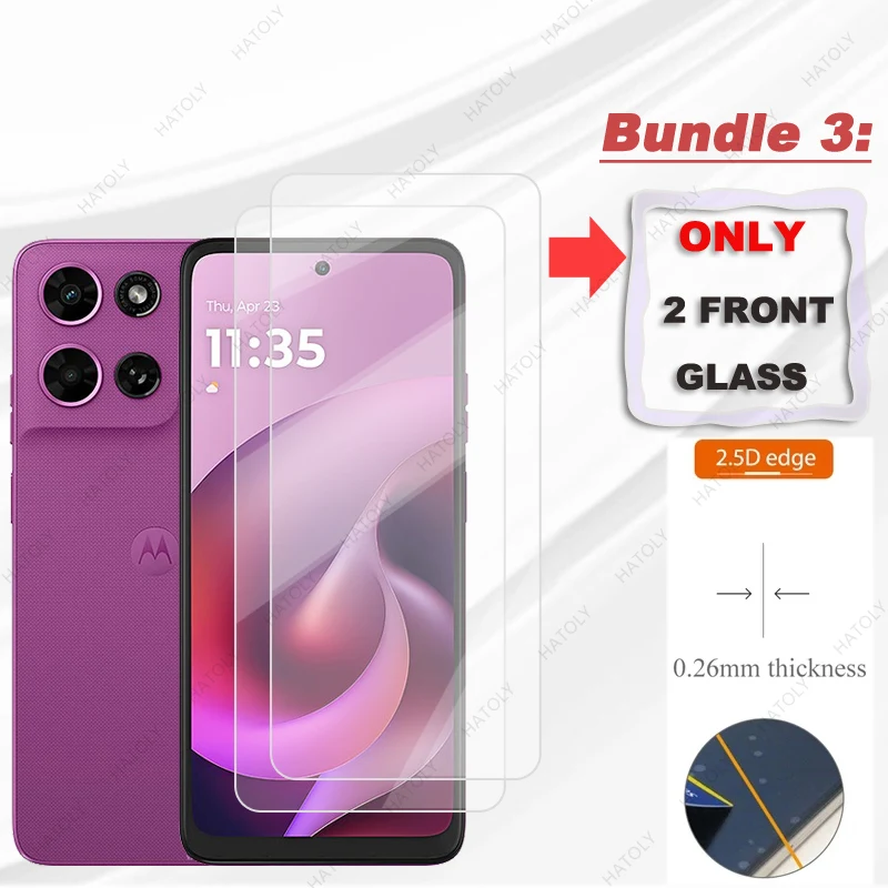 لموتورولا موتو G 2026 زجاج HD واضح طبقة رقيقة واقية لموتورولا موتو G بلاي 2026 حامي الشاشة حامي عدسة الكاميرا #3