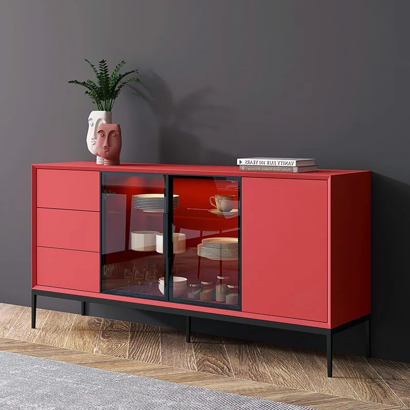 

Italian Colorful Dining Side Cabinet Wine Baking Paint Modern Living Room Cabinet Creative Cupboard Home Furniture Komod XY40GZ