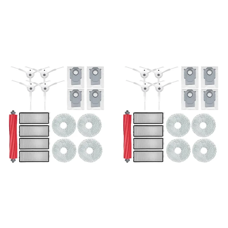 

AT59 2 комплекта для Roborock Qrevo Pro/ Qrevo Maxv/ Qrevo S, аксессуары для робота-пылесоса, тканевый фильтр для швабры, детали основной боковой щетки
