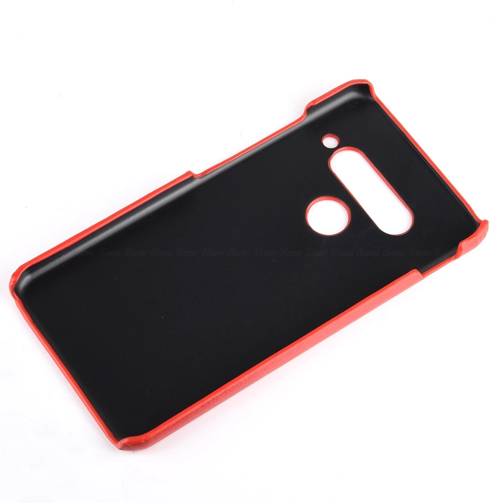 Hard PC Litchi PU Leather Phone Case For LG V50 V40 ThinQ G8S Q7 Alpha Q7a Plus Shockproof Protective Back Cover