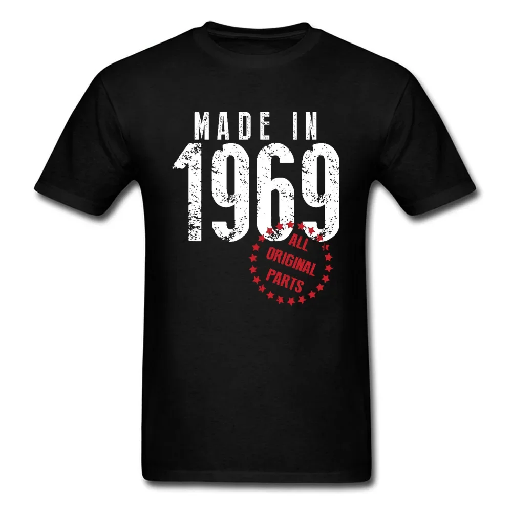 Vintage Creative Father\'s Tshirt Made In 1969 All Original Parts Pure Cotton Breathable Casual T Shirt Prevalent Tops & Tees Men