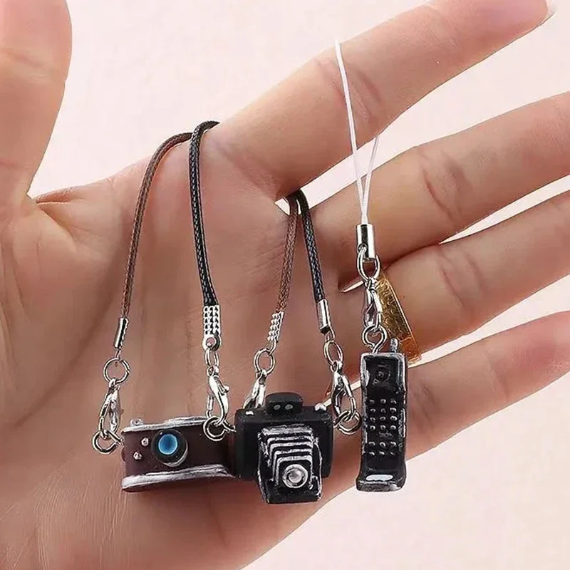 voor Labubu Poppenhuis Decoratie Accessoires Simulatie Camera Ornamenten, 3pc Poppenhuis Miniatuur SLR Retro Camera Mode Tas