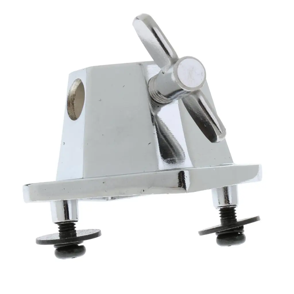 Chrome Drum Mount Bracket Base Rack Supplies Alloy 2.76x1.97in
