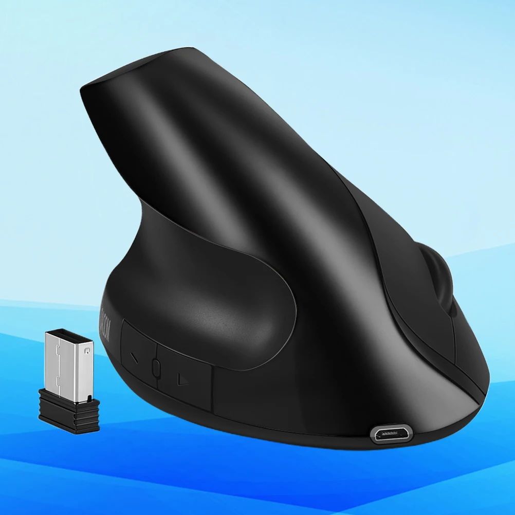 

1PC Human Engineering Wireless Mouse Photoelectric Mute Cool Vertical Type Mouse 2.4G Hand Griping Type Mouse for Home Office (B