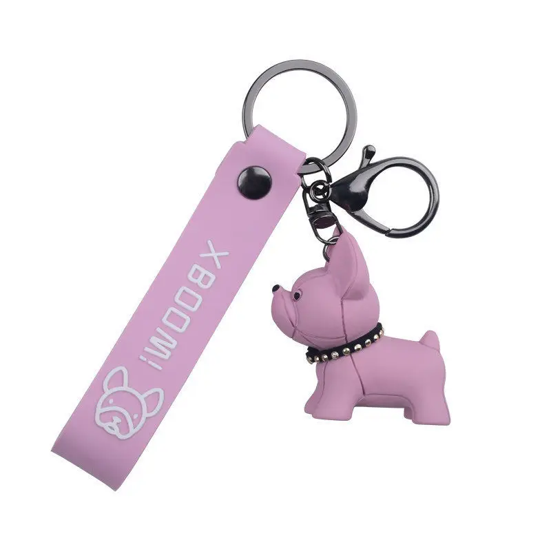 INS dogfight dog key chain pendant cute and creative dog car key chain couple key ring schoolbag pendant