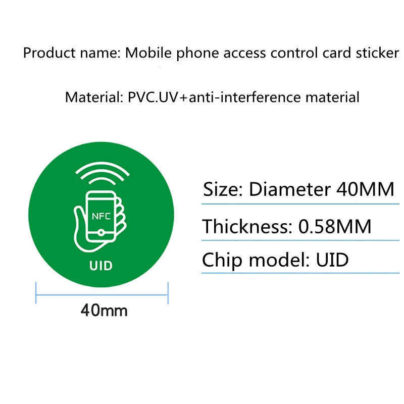 5pcs 13.56Mhz S50 Writable IC UID Anti Metal Interference Cartoon Tags Phone Stickers Proximity Card Label For RFID NFC Copier