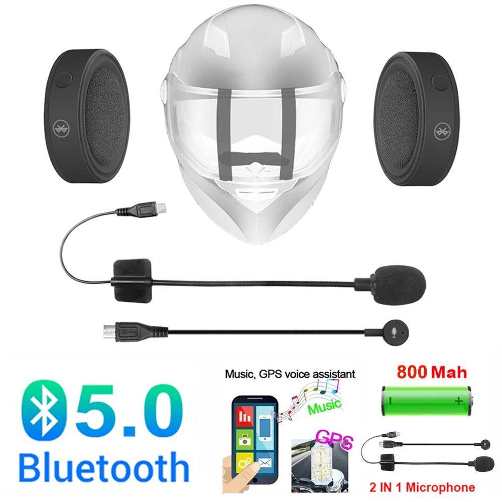 Bluetooth 5.0 Moto Helmet Headset Wireless Handsfree Stereo Earphone Motorcycle Helmet Headphones MP3 Speaker