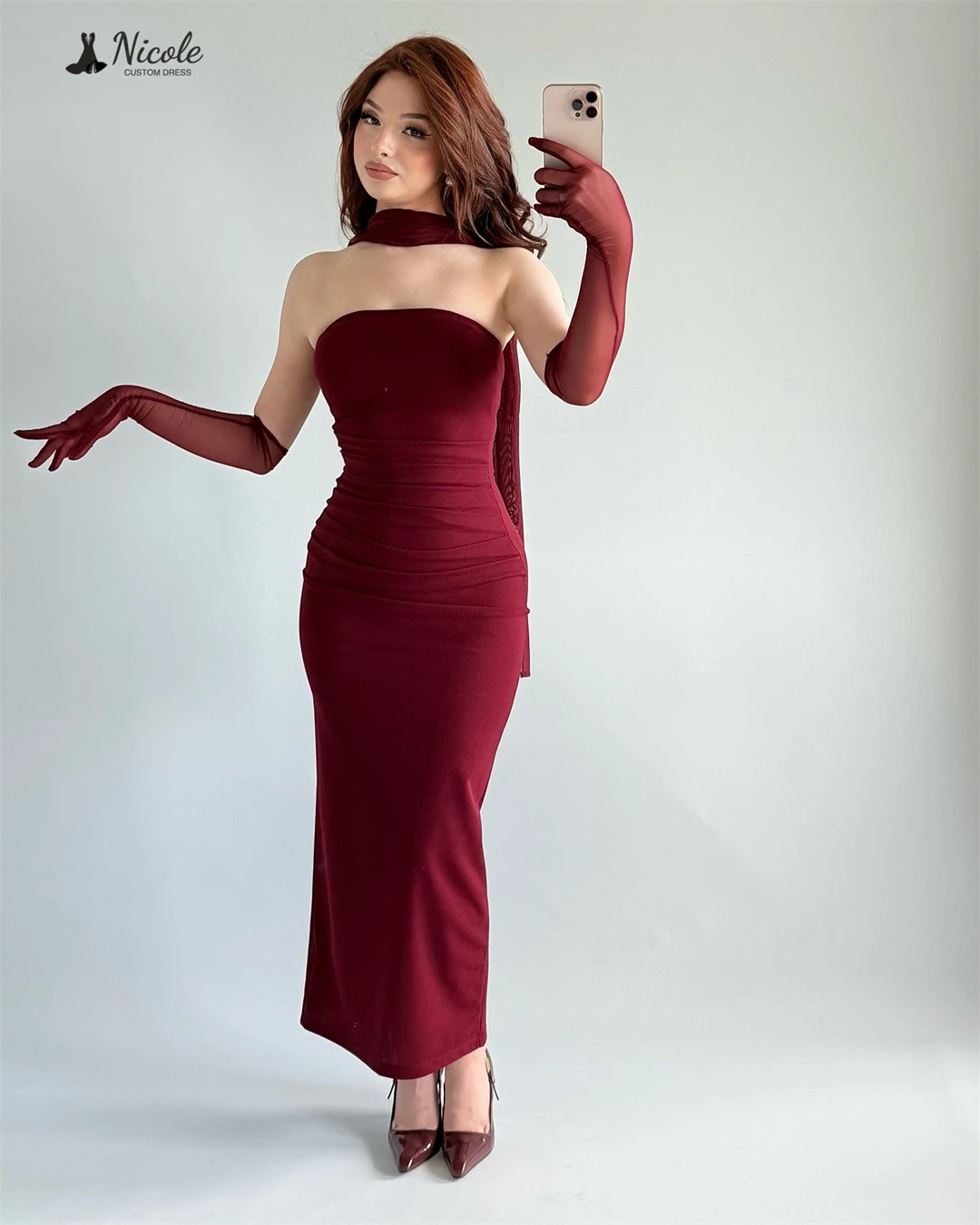 Nicole falda de cola de pez vestidos elegantes de mujer para vestidos de fiesta de boda mujer 2025 vestido de noche hecho a medida para mujer con hombros descubiertos